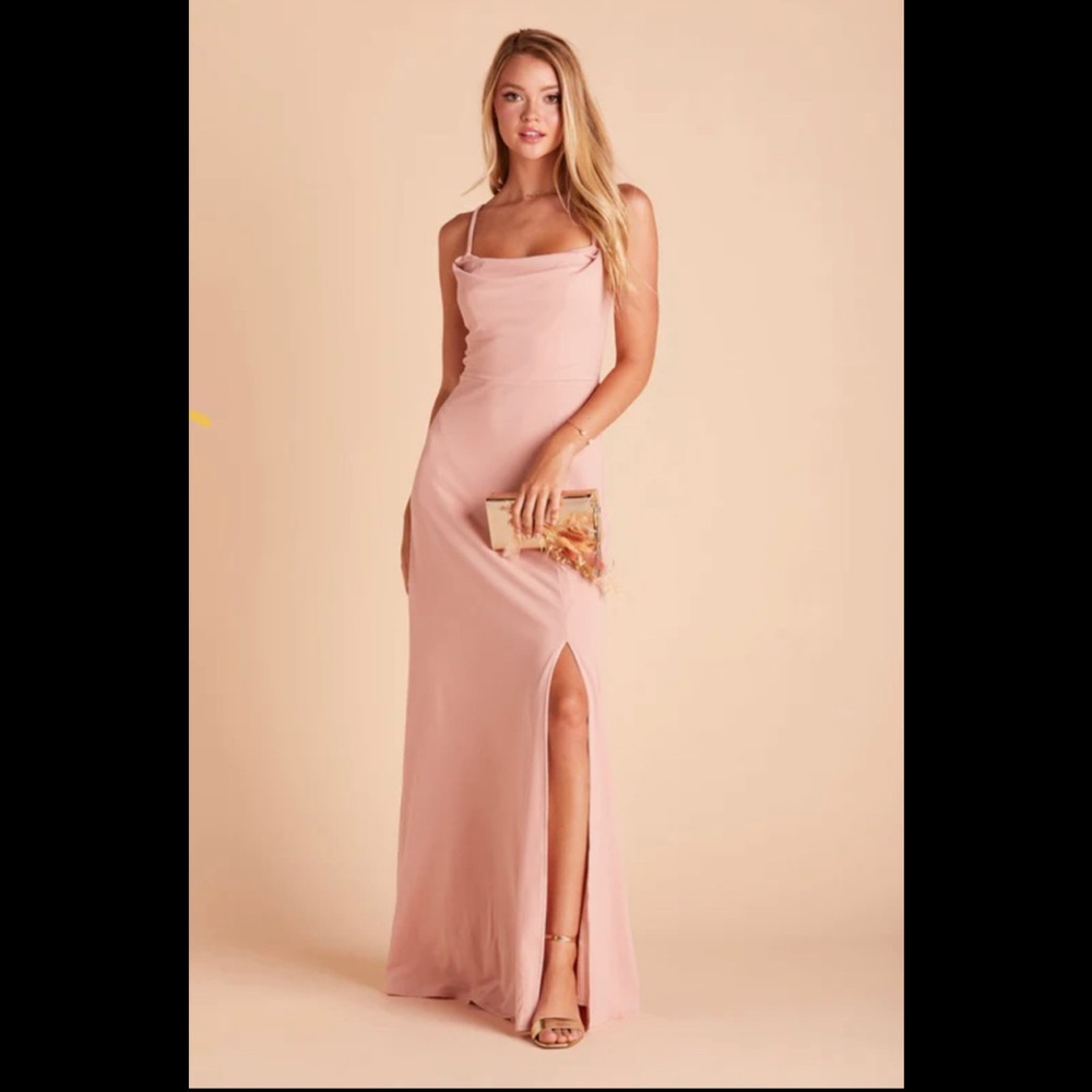 Light Pink long bridesmaid dress
